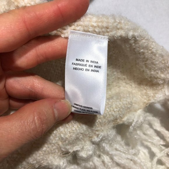 NEW Anthropologie Anthro Womens One Size Ivory Chunky Open Cardigan NWT $120 - Picture 11 of 12